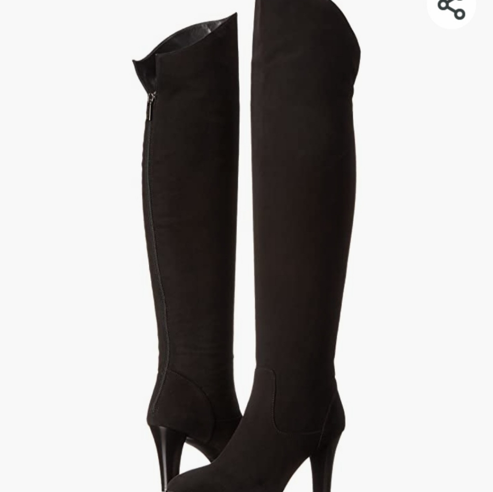 Aquatalia Women's Rachelle Winter Boot Black Suede over the knee